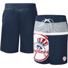 Men's G-III Sports by Carl Banks Navy New York Yankees Sea Wind Swim Shorts G-III Sports by Carl Banks