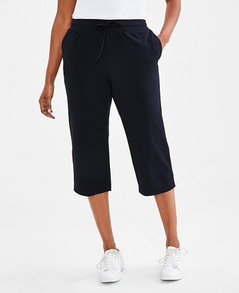 Трикотажные брюки Petite со средней посадкой, созданные для Macy's Style & Co