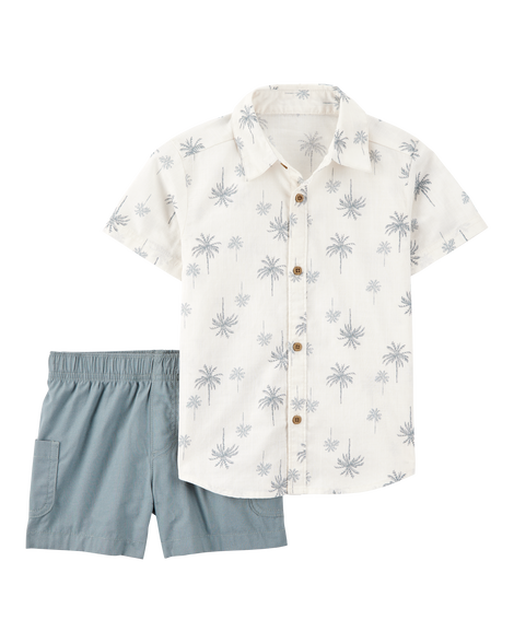 Toddler Palm Tree Print 2-Piece Short Set Carter's