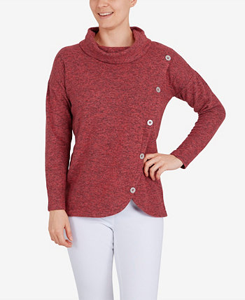 Petite Cozy Button Overlay Top Ruby Rd.