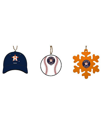 Набор из трех кепок Houston Astros, бейсболки и украшений в виде снежинок Memory Company