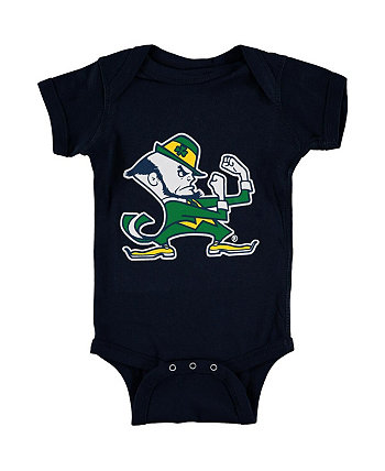 Темно-синее боди Notre Dame Fighting Irish с большим логотипом для мальчиков и девочек для младенцев Two Feet Ahead