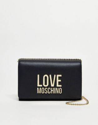 Черная сумка через плечо с логотипом Love Moschino LOVE Moschino