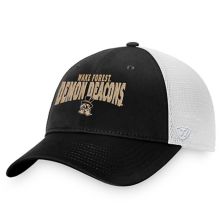 Men's Top of the World Black/White Wake Forest Demon Deacons Breakout Trucker Snapback Hat Top of the World