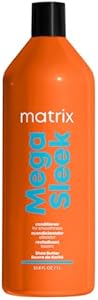 Matrix Mega Sleek Conditioner | Anti-Frizz & Smoothing | With Shea Butter | For Frizz-Prone Hair | For Dry, Damaged Hair | Salon Conditioner | Packaging May Vary | Vegan Matrix