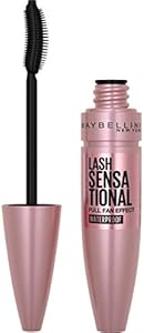 Maybelline Lash Sensational Waterproof Mascara, Lengthening and Volumizing for a Full Fan Effect, Brownish Black, 1 Count MAYBELLINE