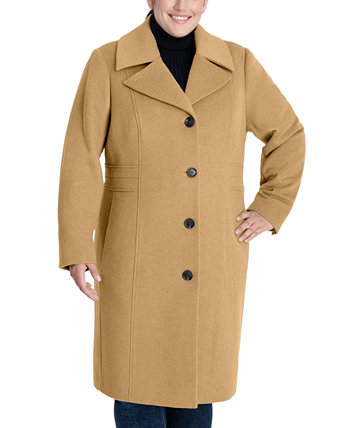Женское однобортное пальто больших размеров, созданное для Macy's Anne Klein
