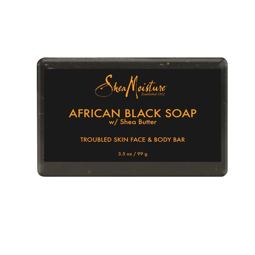 SheaMoisture Африканское черное мыло без парабенов Face &amp; Батончик для тела для жирной кожи, склонной к высыпаниям – 3,5 унции SheaMoisture