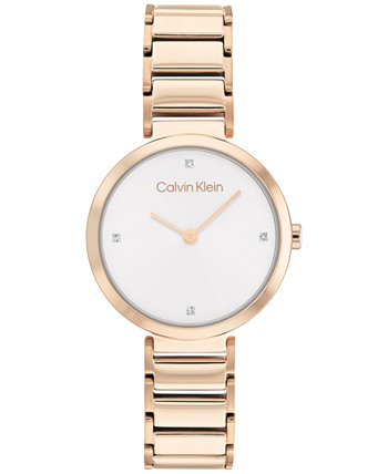 Часы-браслет с золотым оттенком гвоздики, 28 мм Calvin Klein