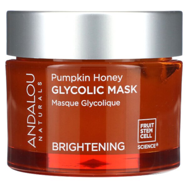 Glycolic Beauty Mask, Тыквенный мед, осветляющая, 1,7 унции (50 г) Andalou Naturals