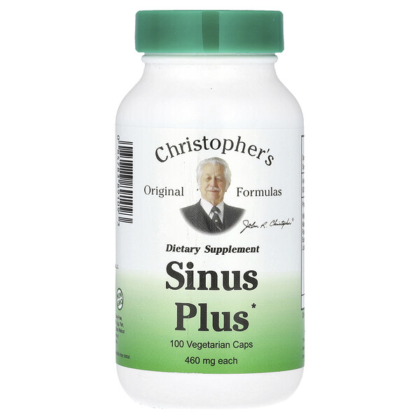 Sinus Plus, 475 мг, 100 вегетарианских капсул Christopher's