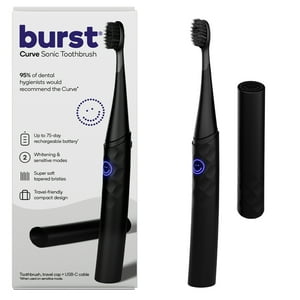 Burst Curve Sonic Toothbrush, Rechargeable Electric Toothbrush, Built-in Timer, Black Burst