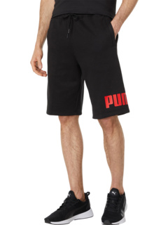 Большие шорты с логотипом PUMA Fleece 10 дюймов для мужчин PUMA