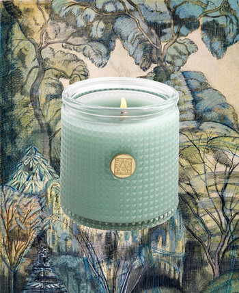 Свеча Elegant Essentials серебристого цвета с текстурой эвкалипта, 6 унций Aromatique