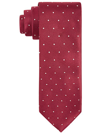 Men's Crimson & Cream Dot Tie Tayion Collection