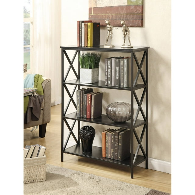 Convenience Concepts Tucson 4-Tier Bookcase, Black Convenience Concepts