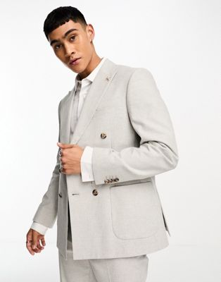 Shelby and Sons kenmal suit jacket in stone Shelby & Sons