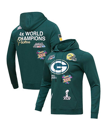 Мужской зеленый пуловер с капюшоном Green Bay Packers 4x Super Bowl Champions Pro Standard