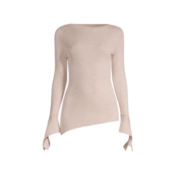 Asymmetric Ribbed-Knit Sweater Ginger & Smart