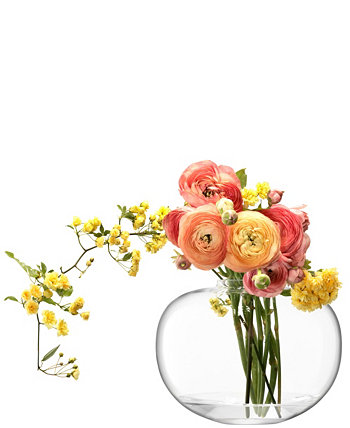 Flower Curved Bouquet Vase H7.75in. LSA International