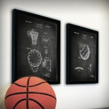 ''Баскетбол'' Набор для рисования на стену в рамке из двух предметов Personal-Prints