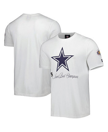 Мужская белая футболка Dallas Cowboys 5x Super Bowl Champions New Era