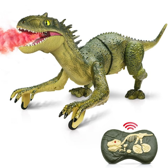 Beefunni Remote Control Dinosaur Toy, Tyrannosaurus Robot Walking RC Dinosaur with Light and Roaring Sounds, Birthday Gift for Boys Girls 3+ Years Old Beefunni