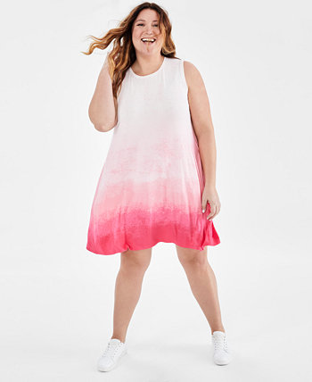Платье больших размеров без рукавов с эффектом омбре, созданное для Macy's Style & Co