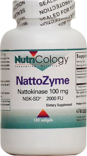 NattoZyme -- 100 mg - 180 Softgels (Мягкие капсулы) Nutricology