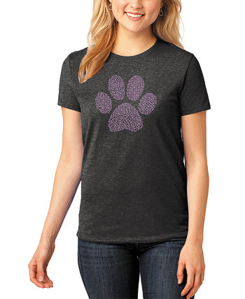 Женская футболка Premium Blend XOXO Dog Paw Word Art LA Pop Art