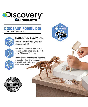 Discovery MindBlown Игрушка Набор для раскопок динозавров 3D-головоломка - STEM Discovery #MINDBLOWN