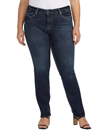 Плюс размер Прямые джинсы со средней посадкой Suki Silver Jeans Co.