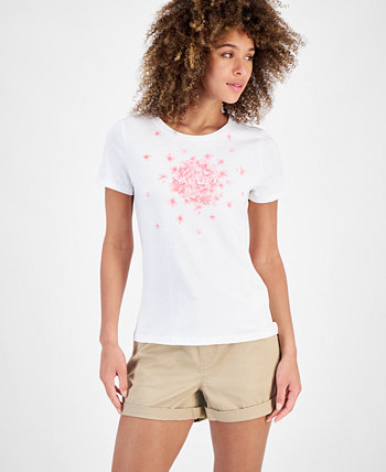 Women's Floral Logo Graphic T-Shirt Nautica Jeans