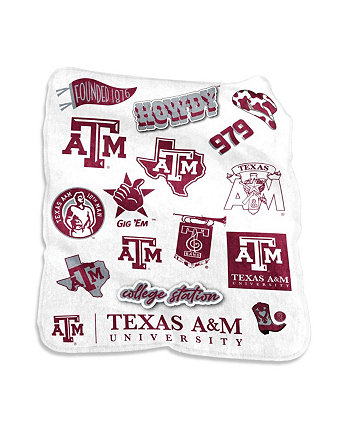 Плюшевое одеяло Texas A&M Aggies Native Raschel размером 50 x 60 дюймов Logo Brand