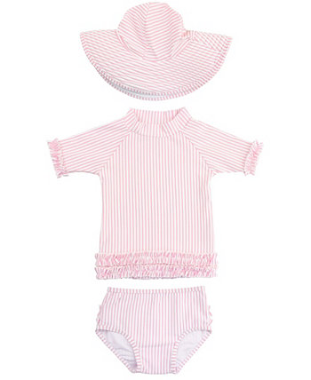 Комплект купальных шапок для купальных костюмов из хлопчатобумажной ткани для маленьких девочек, 2 предмета RuffleButts