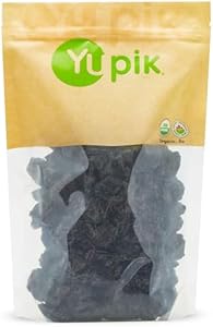 Yupik Organic Pitted Prunes, 2.2 lb, Non-GMO, Gluten-Free, Kosher, Vegan, Dried Fruits, No Pits, No Added Sugar, Sulphite-Free, Source of Fiber, Healthy Snacks, Ideal for Baking & Smoothies Yupik