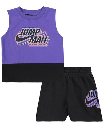 Майка и шорты с мышцами Jumpman и Nike для мальчиков, комплект из 2 предметов Jordan