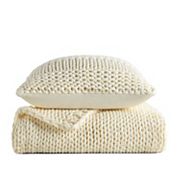 Home Collection Chunky Knit Throw Blanket & Throw Pillow Set Home Collection