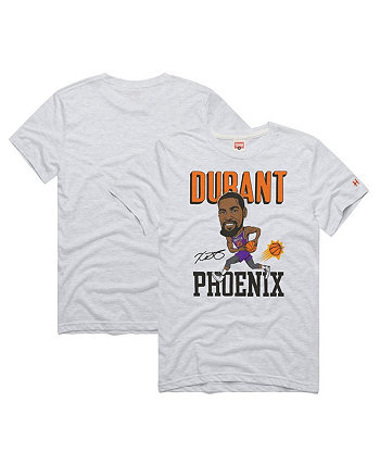 Мужская футболка Kevin Durant Ash Phoenix Suns Caricature Tri-Blend Homage