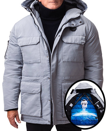 Мужская куртка-парка в стиле НАСА с внутренней частью с принтом космонавта Space One