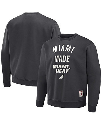 Мужской плюшевый пуловер NBA x Anthracite Miami Heat Staple
