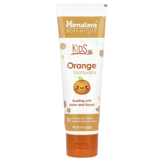 Himalaya Herbals Kids Orange Toothpaste 4 oz Paste Himalaya