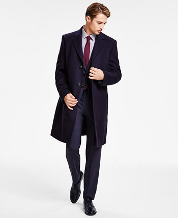 Мужские однобортные однобортные пальто классического кроя из смесовой шерсти Michael Kors