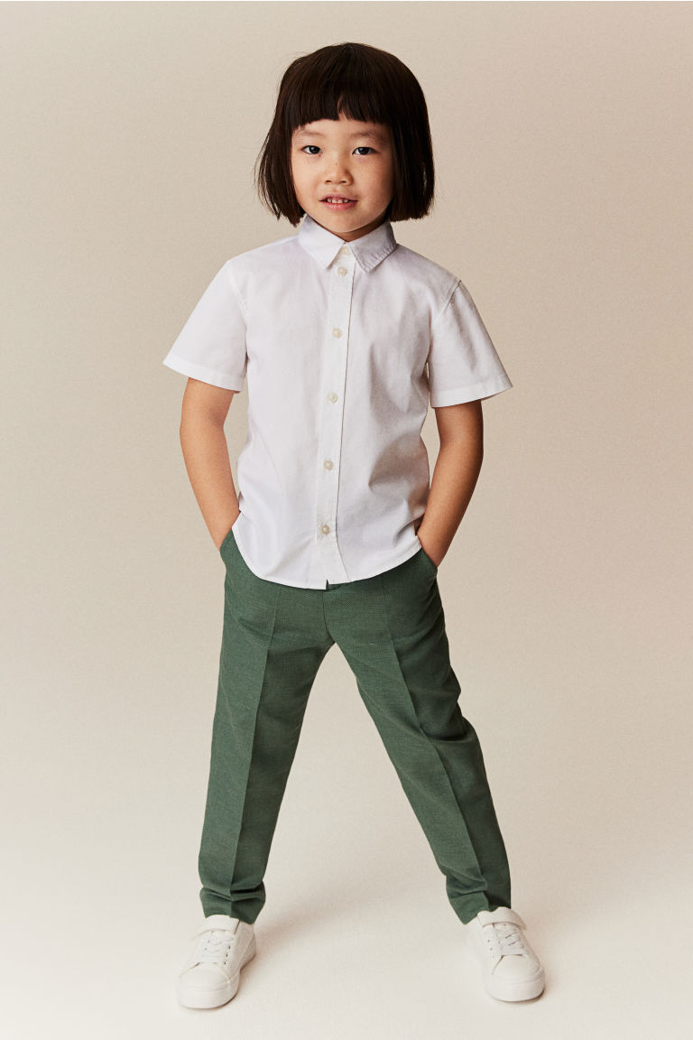 Детская Рубашка с Коротким Рукавом H&M из Хлопка H&M