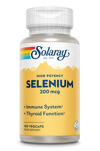 Solaray Selenium - 200 мкг - 100 растительных капсул Solaray