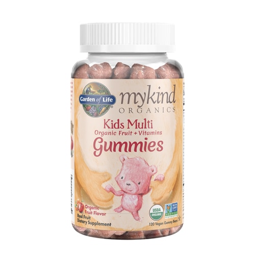 Mykind Organics Kids Мульти жевательные конфеты с органическими фруктами — 120 веганских жевательных конфет Garden of Life
