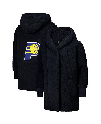 Men's and Women's The Best Lounger In The World Black Indiana Pacers Oversized Open-Front Hoodie Sweater Jill Martin