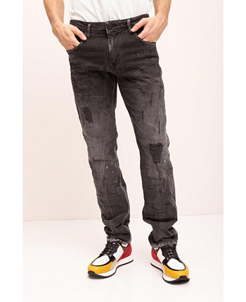 Мужские современные потертые джинсы из денима RON TOMSON