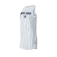 Женская спортивная белая ночная рубашка без рукавов в тонкую полоску New York Yankees Reel Unbranded