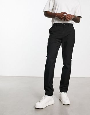 Черные элегантные брюки узкого кроя Selected Homme Selected
